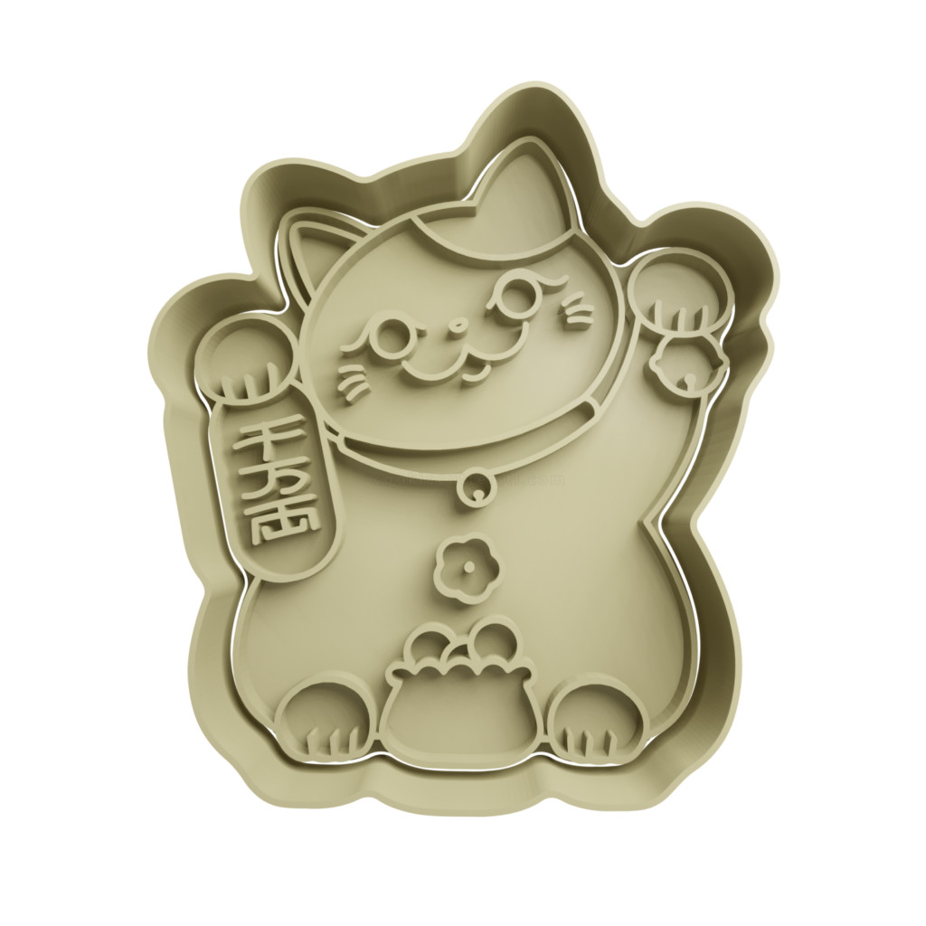 Cortador De Biscoito Gato da Fortuna Maneki-neko 6 - Japão