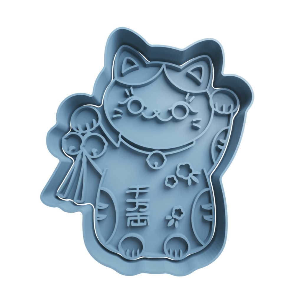 Cortador De Biscoito Gato da Fortuna Maneki-neko 4 - Japão