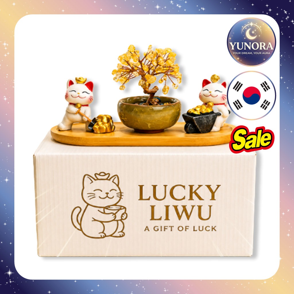 Decoração Maneki Neko Com Árvore Dourada , 1 Unidade/Coreano/De