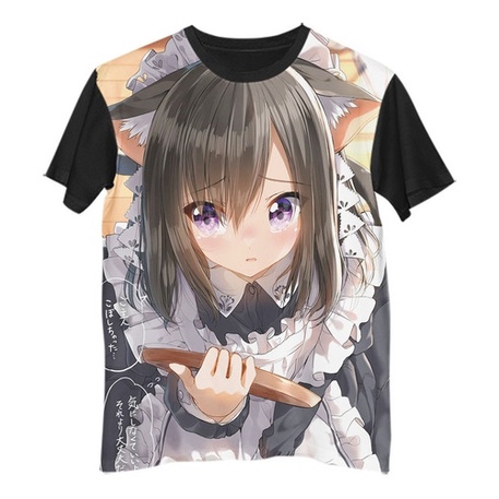 Pt Camisa Camiseta Kawaii Cute Neko Maid Anime Girl G1492