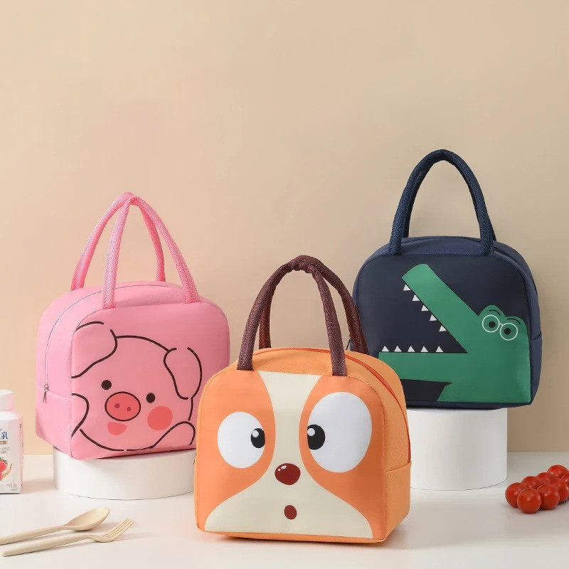 Cartoon Lunch Bag Portable Cute Pet Lunch Bag Oxford Cloth Thickened Insulation Bag Fresh Handheld Ice Pack Lunch Box Ba
