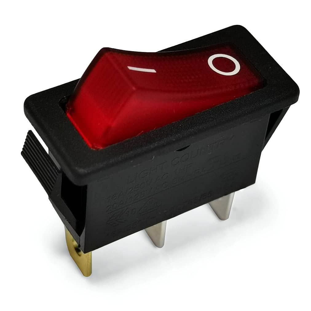 Rocker Switch Lighted On Off Fits Electric Fireplaces | FMI Desa 120927-24 120 Volt