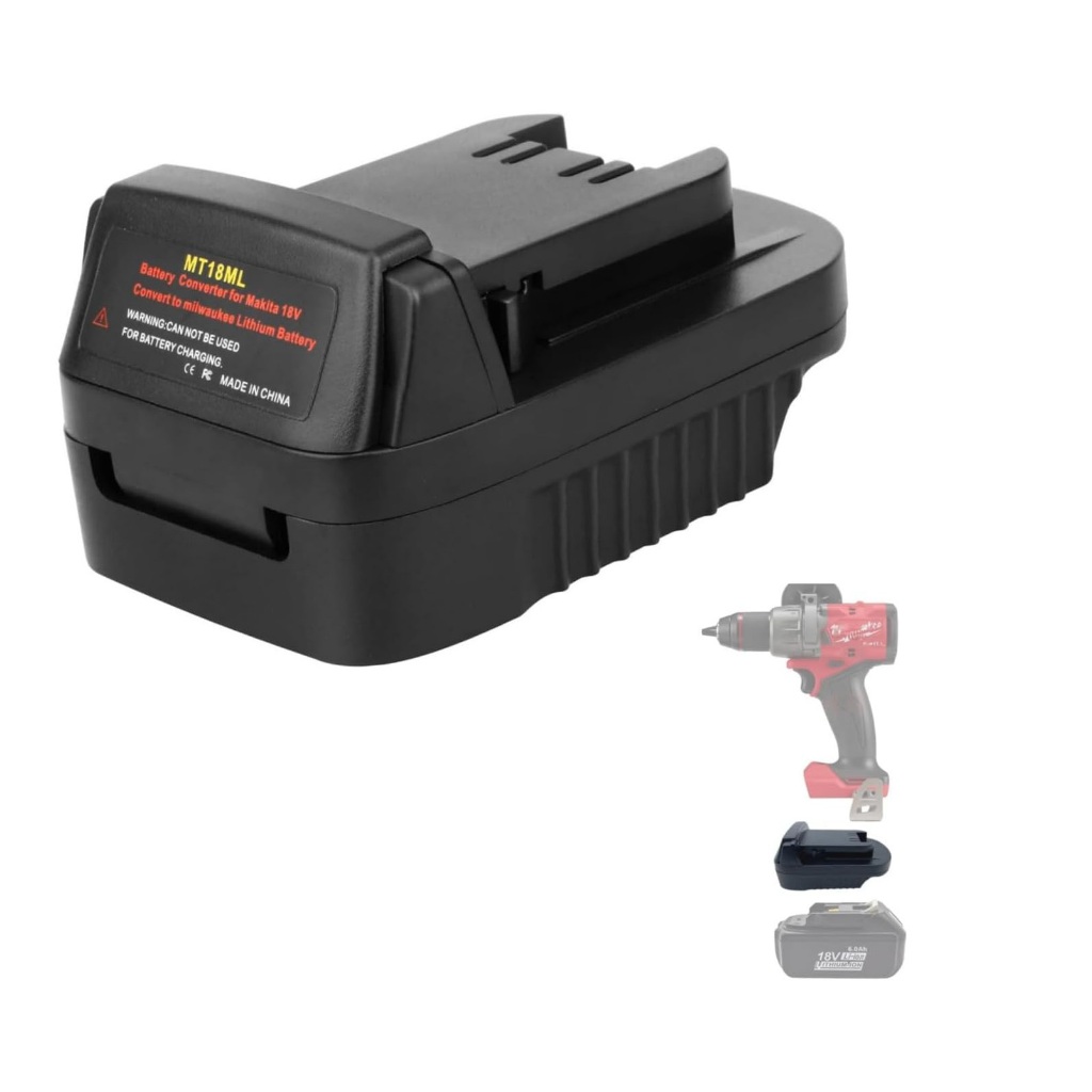 MT18ML Battery Adapter for makita 18V Battery use for Milwaukee Tools,Fit for makita 18V Batteries, Work for Milwaukee f