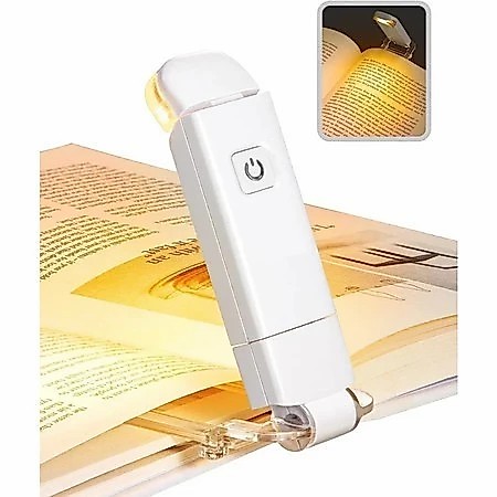 Luz de Livro USB Ajustável, Lâmpada de Leitura Noturna Dobrável com Proteção para os Olhos para Crianças