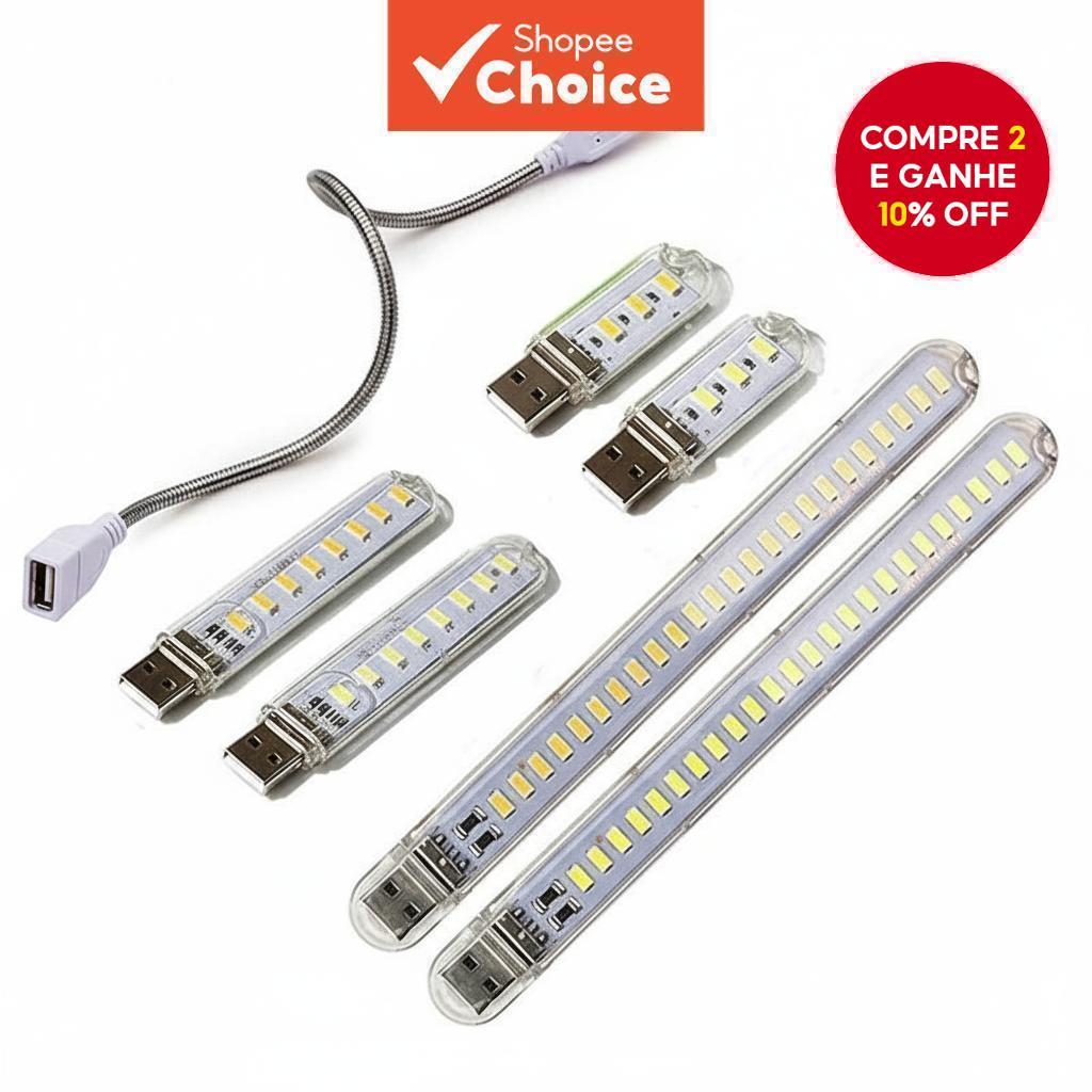 Mini luz de leitura LED USB, lâmpada ultrabrilhante DC 5V para banco de energia, laptops, acampamento, livros