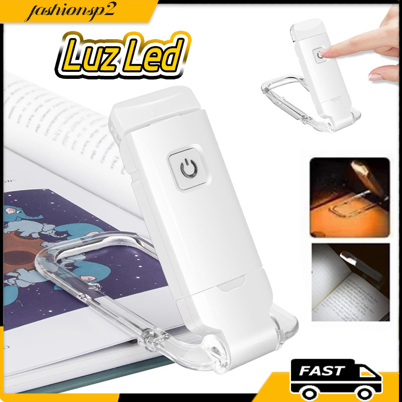 Luz Led Proteção Ocular Recarregável Usb Presa Ao Livro  com Clipe  Dos Olhos Portátil Bookmark Light