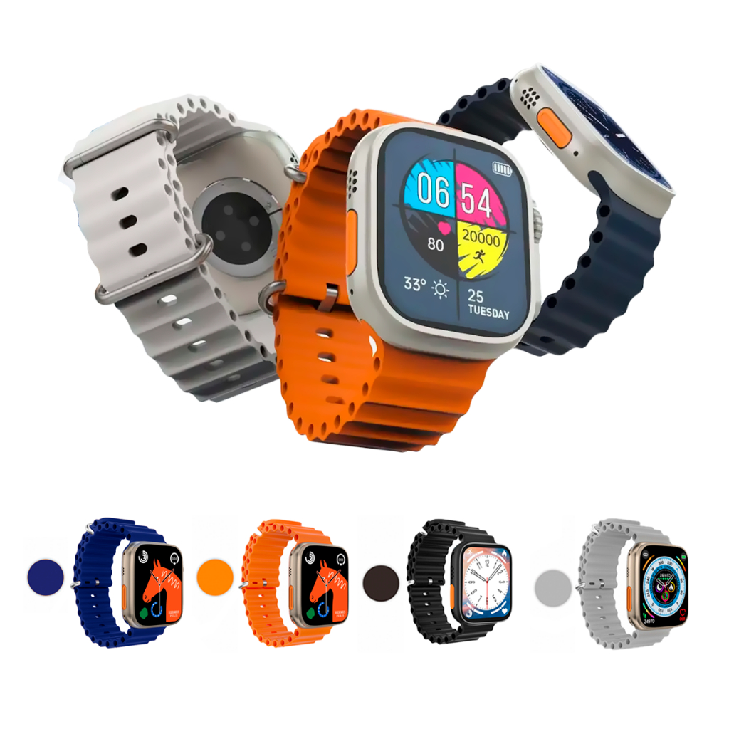 Smartwatch Ultra Bluetooth Monitor de Exercício Saúde Notificações Controle de Camera Ios Android WS-GS28