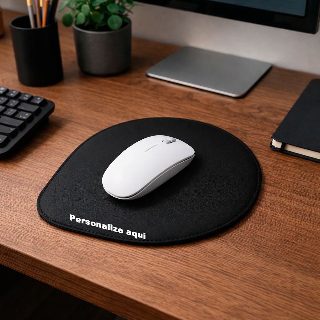 MousePad Personalizado a Laser Couro Sintético Para Mouse Escritório Office