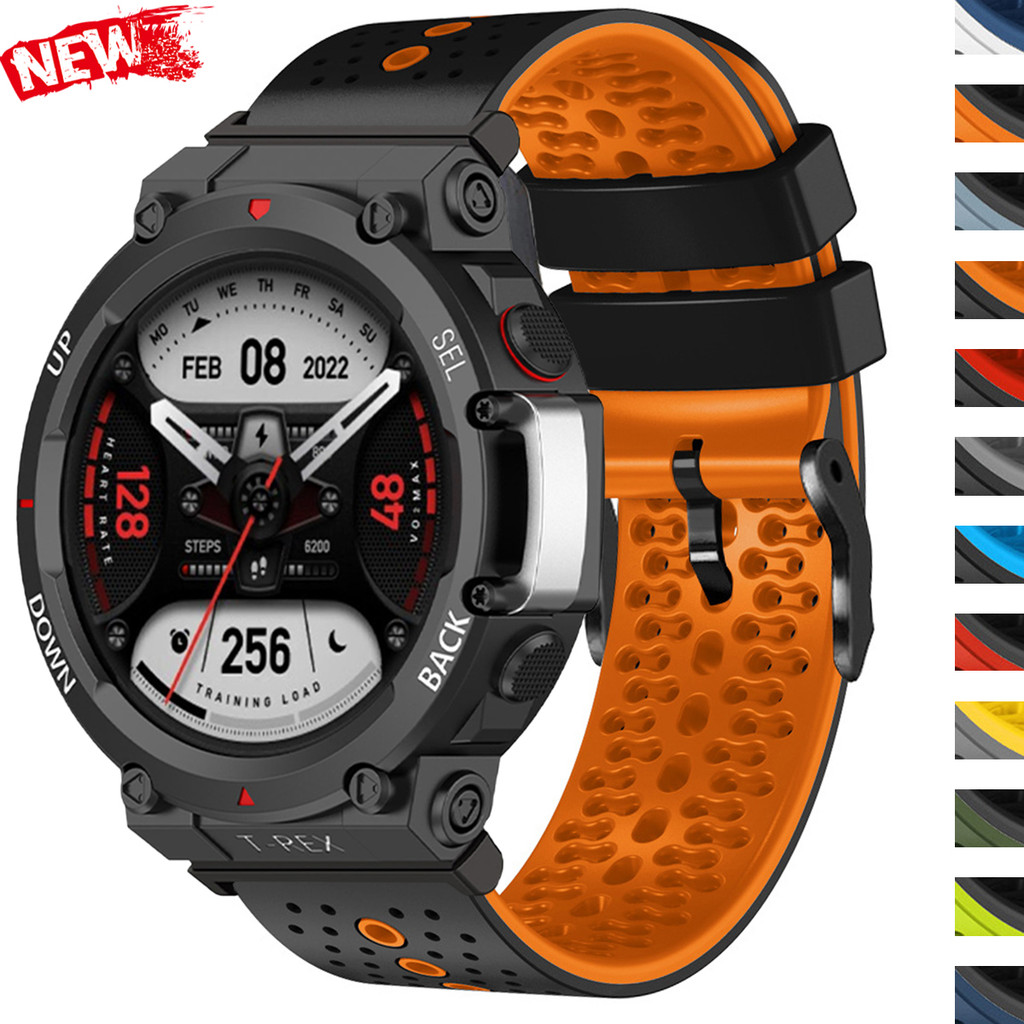 Pulseira Esportiva Para Huami Amazfit T-rex/pro/2/3 De Silicone Respirável ultra Acessórios De Substituição