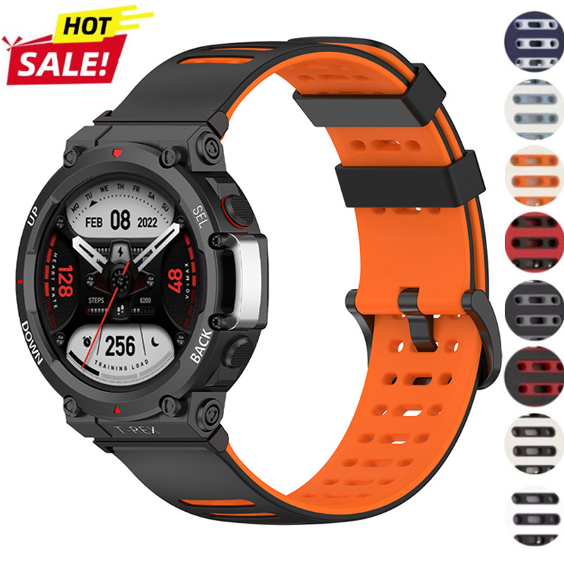 Pulseira De Silicone Para Amazfit T-Rex3/2/pro 48mm SmartWatch Esportiva Huami rex/Ultra Acessórios Correa ﻿