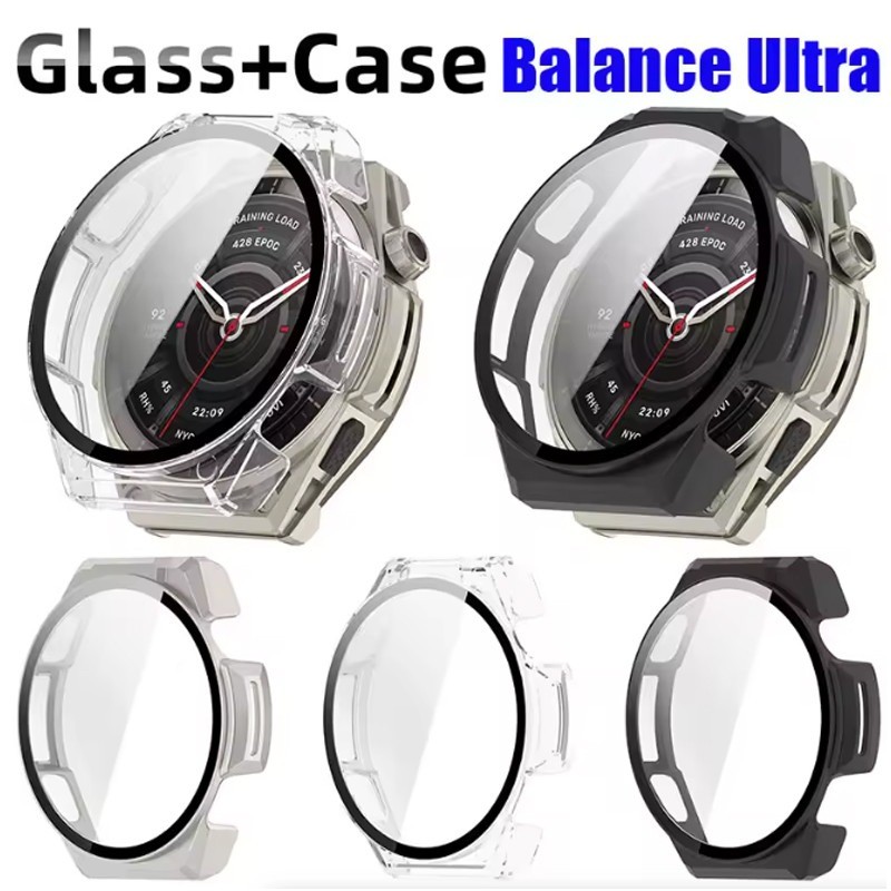 Capa De Vidro Temperado Para Huami Amazfit Equilíbrio Ultra Protetor De Tela Duro PC Acessório De Pára-Choques Completo