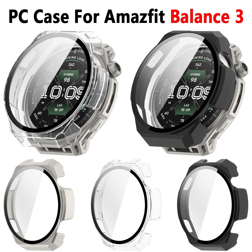Capa Protetora Para PC Compatível Com Huami Amazfit Balance 3 De Vidro Temperado