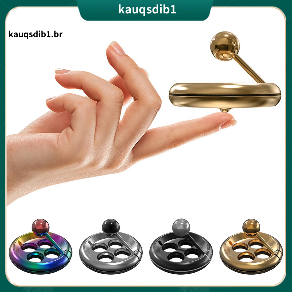Spinner Top Toys Anti-anxiety Fidget Toy 4-hole Metal Zinc Alloy Stress Relief Pocket-sized Fingertip Gyro for Adults Ki