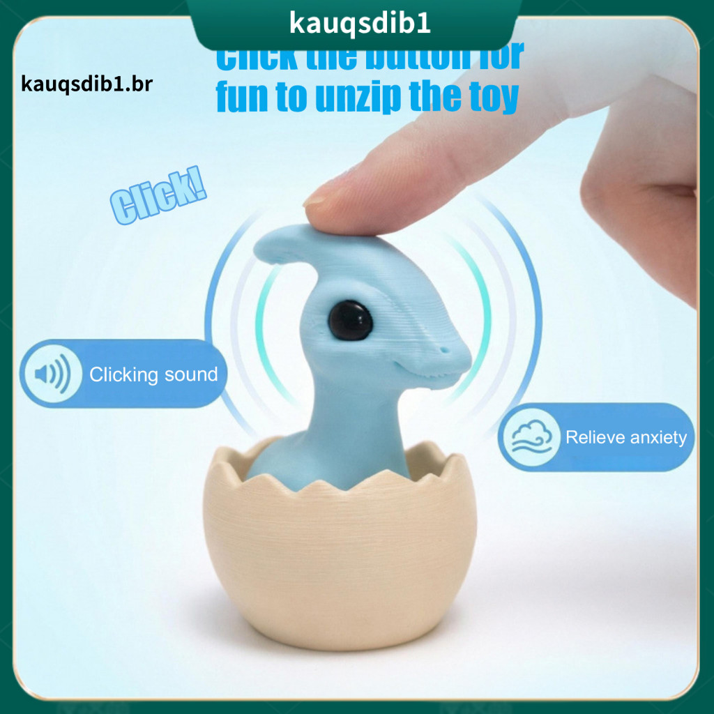 Portable Clicker Toy Dinosaur Egg Fidget – 3d Printed Dino Eggshell Finger Pocket-sized Push Button Stress Relief Anxi