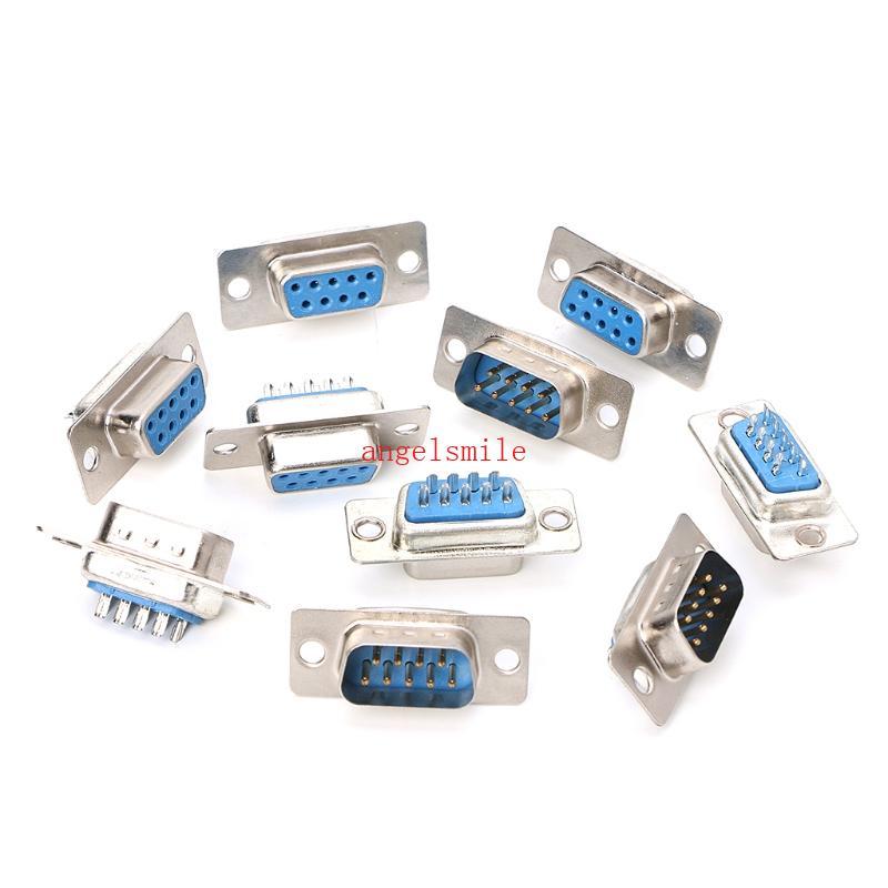 Melhores 5 Pares DB9 E Fêmea RS232 9 Pinos Fio Solda Plug Conectores