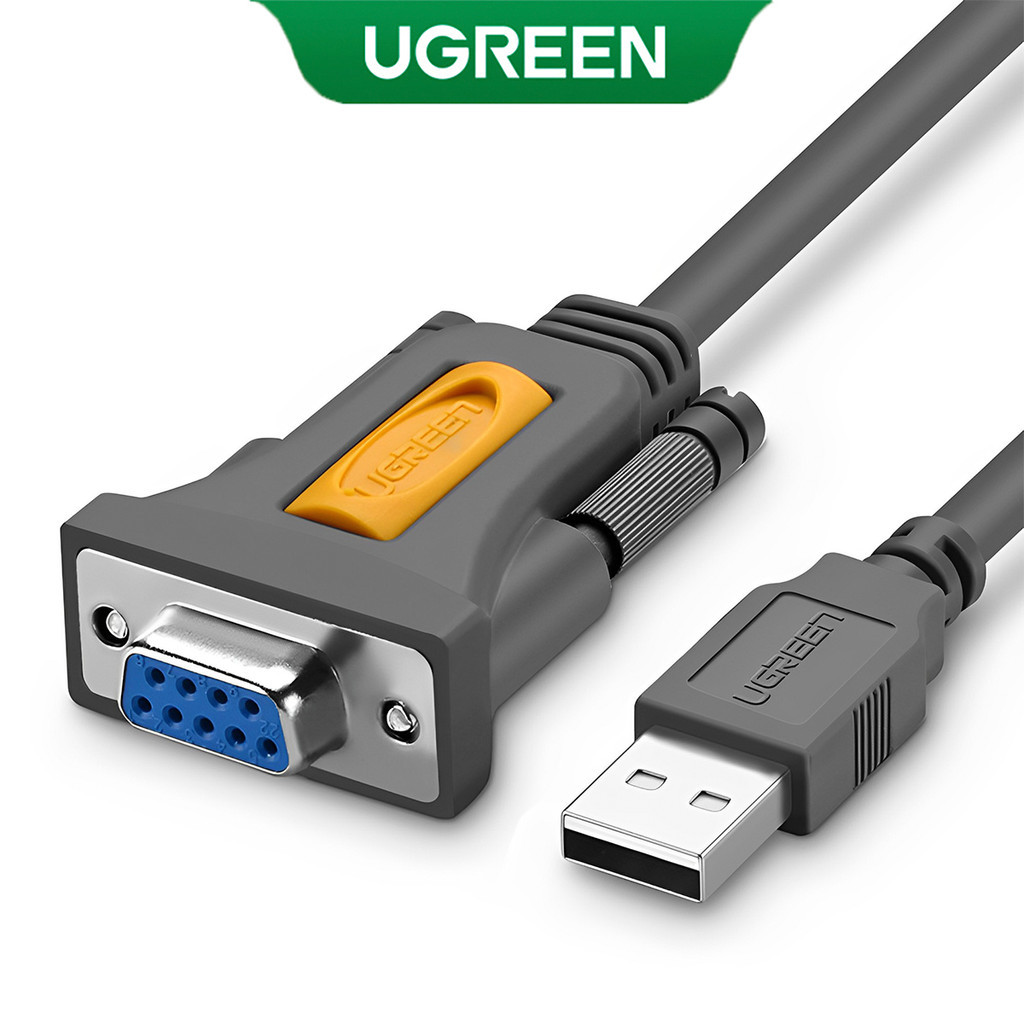 UGREEN Cabo Db9 Rs232 para Usb A Macho/Fêmea 1.5M Preto