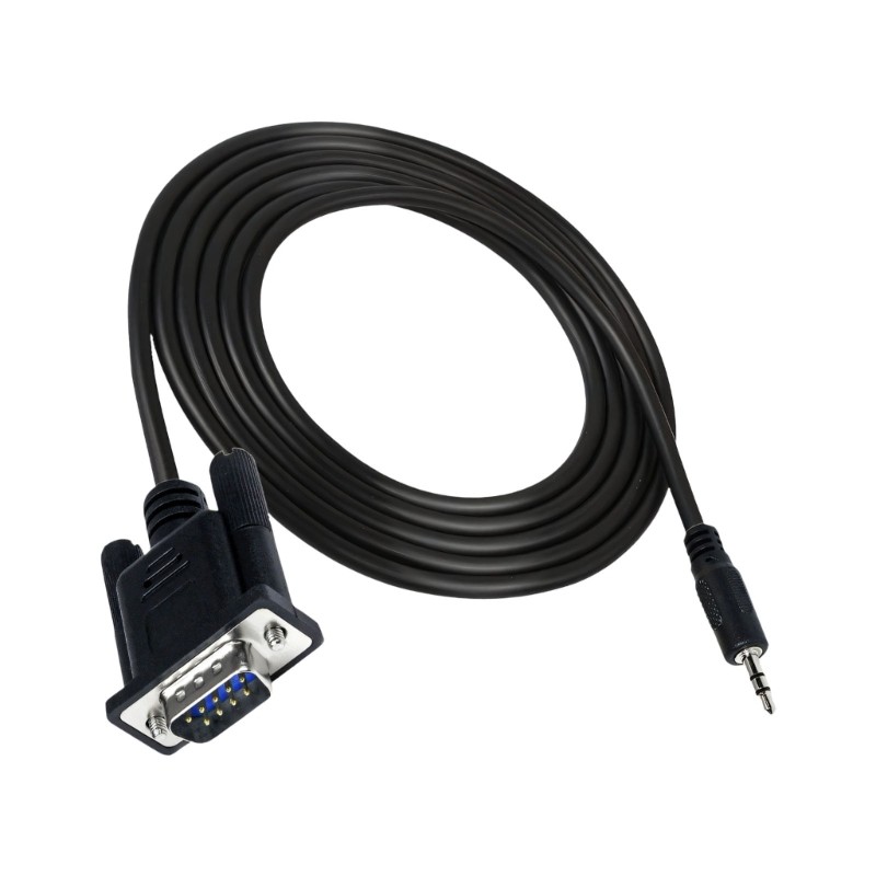 N Flexível DB9 9Pin Macho Para 3 5Mm Plugues Serial Cabo 9Pin RS232 DB9 Auxiliar 180Cm 70 87In