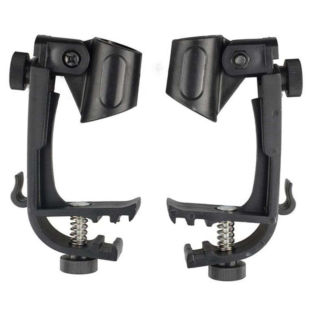 1 par tambor microfone clipe bateria conjunto aro mic suporte montagem braçadeira para jogar desempenho