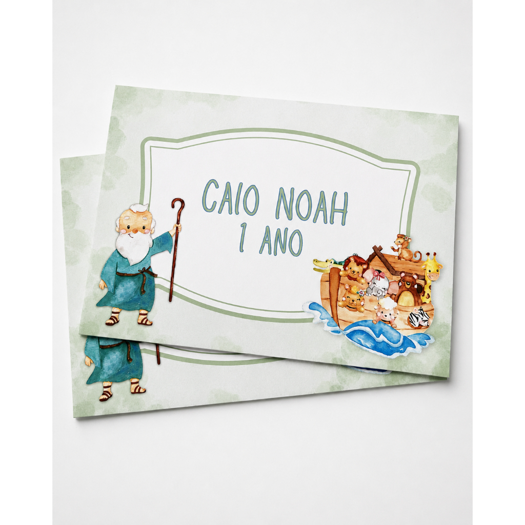 Jogo Americano Arca de Noé personalizado descartável festa infantil sousplat de papel TODOS OS TEMAS PERSONALIZADOS