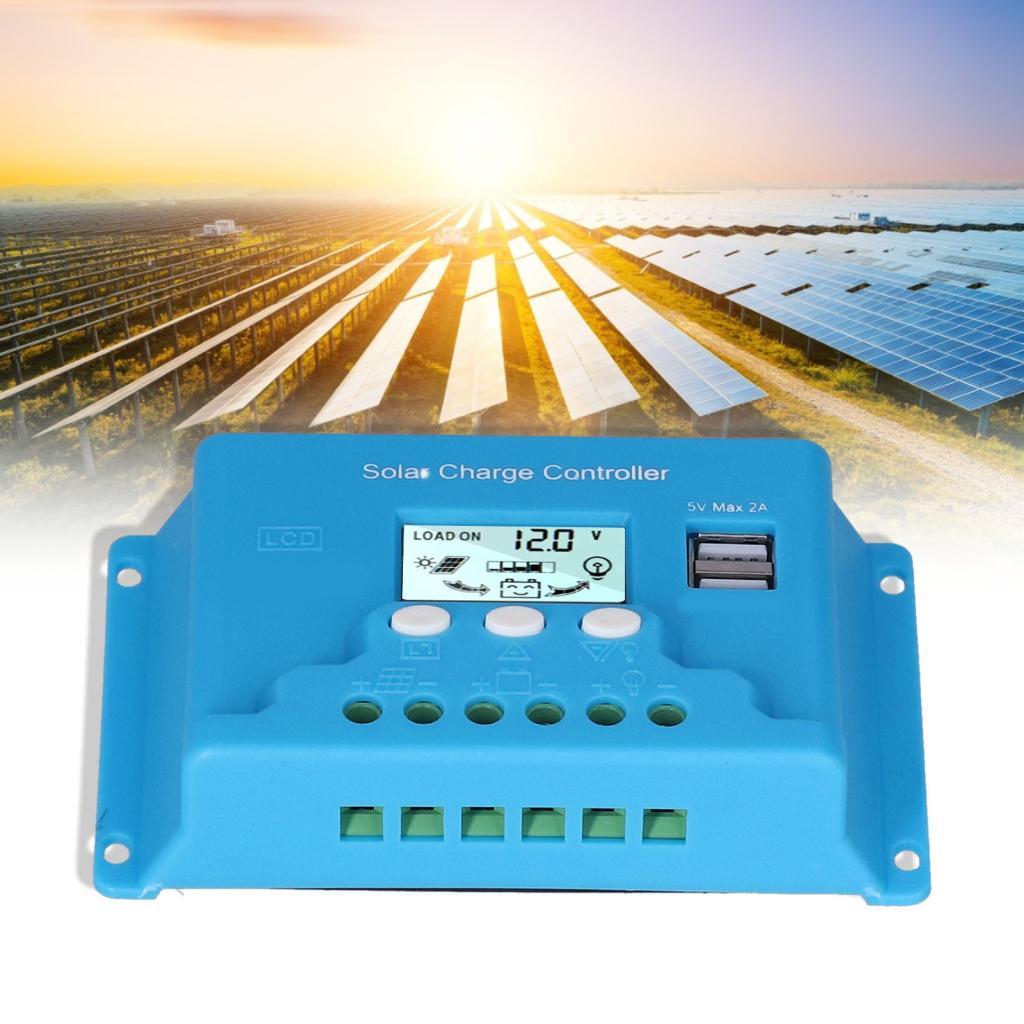 housespace.br-SIP-TW Controlador de Carga Solar LCD Anti Aterramento Proteção de Circuito com USB para Indústria10A