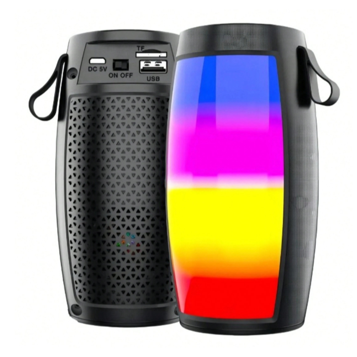 Caixinha De Som Portátil Bass Amplificado Bluetooth LED RGB Cartão SD Radio Fm USB Conexão TWS