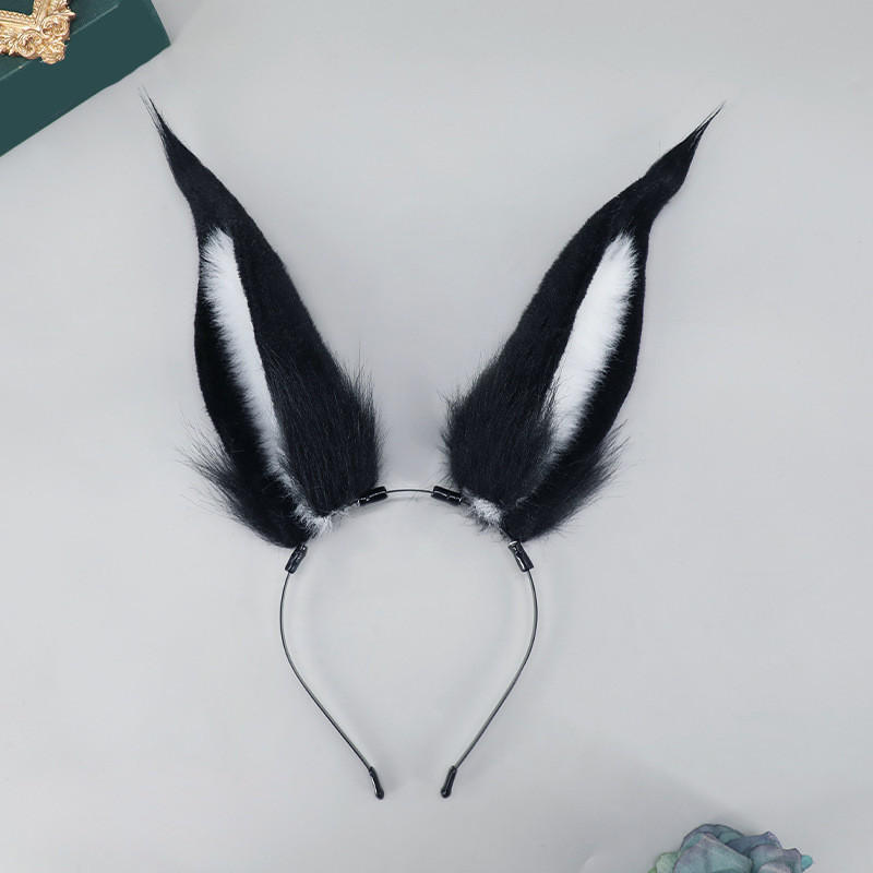 TUGJ Tiara de orelhas de animal artesanal, acessório de cabelo para cosplay, adereço para festas de anime, shows, festiv