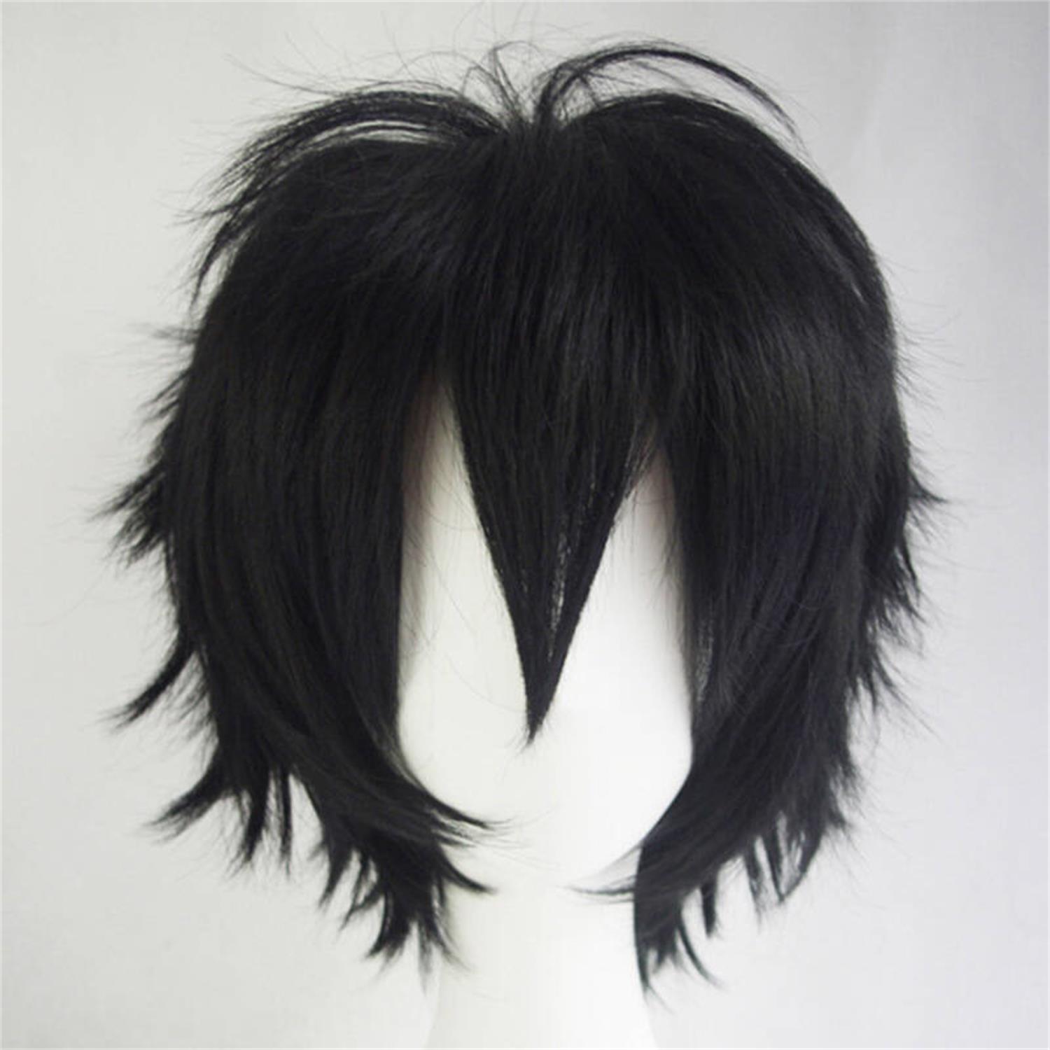 Death Note L Lawliet Al Rolette cos Preto Anti-Derrubado Anime Cabelo Curto Show De Realidade Cômica Peruca Sintética Pa