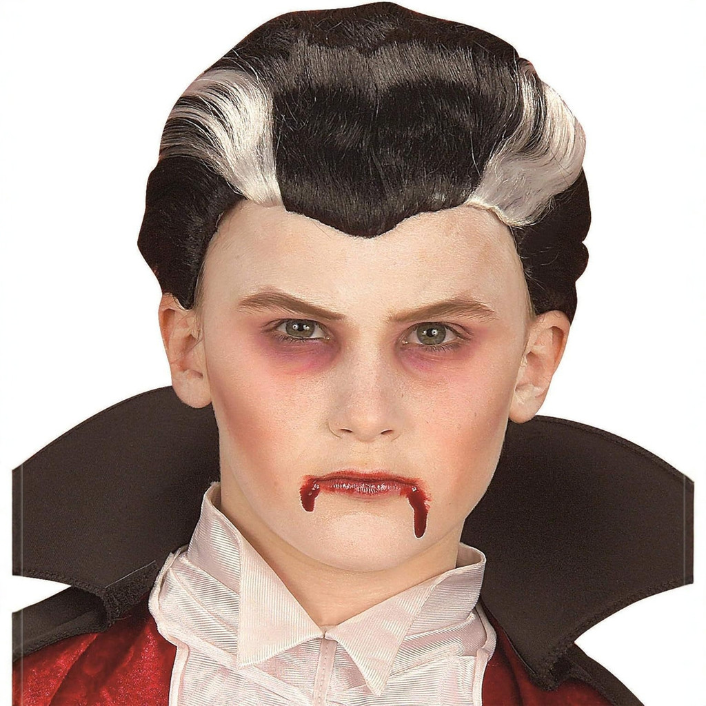 Peruca Vampiro Preto Branco Feriado Show Halloween Festa de Natal Adulto Anime cos Personagem