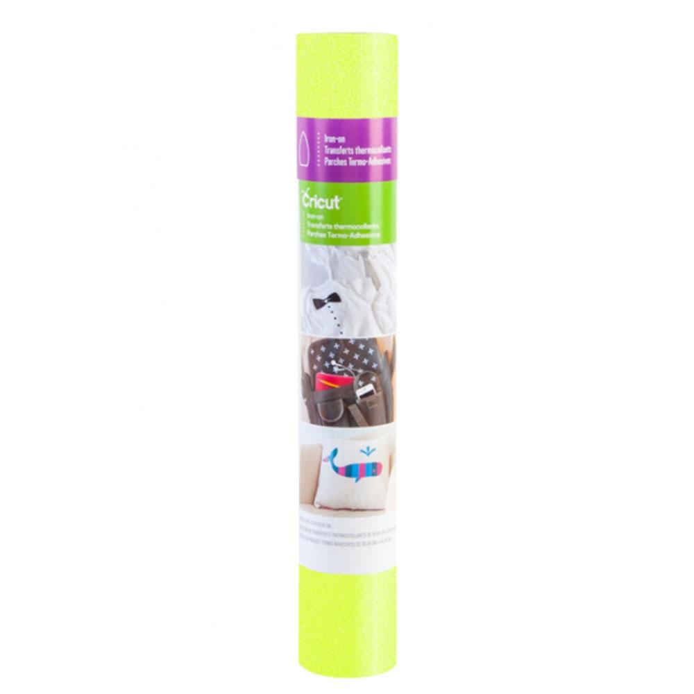 Transfer Glitter Amarelo Fluorescente - Cricut - 30x60cm - 01 unidade