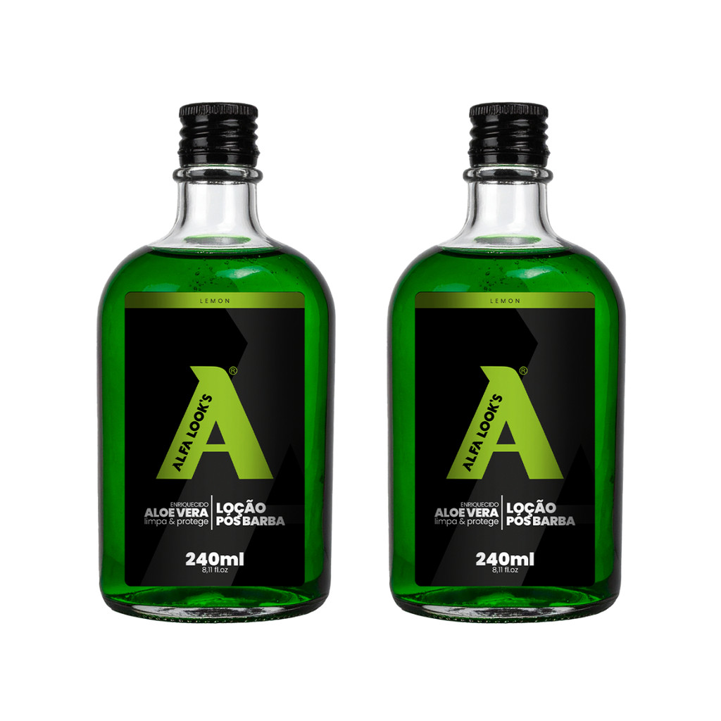 Kit 2 Un Loção Pós Barba Lemon 240Ml - Alfa Look'S