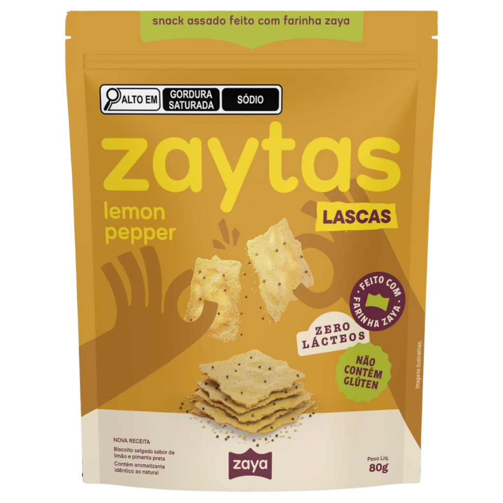 Zaytas Lemon Pepper Lascas Crocantes Vegana 80g