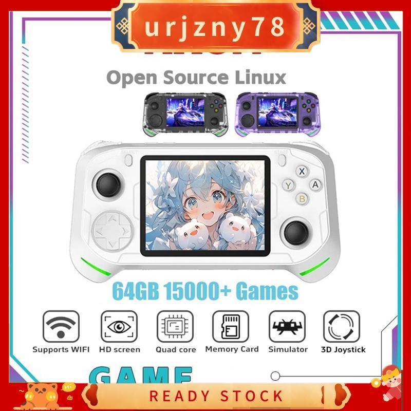 RX6H Retro Console De Videogame Portátil 3.5 Polegadas IPS Display 64GB 15000 + Tela De Jogos Linux Pocket Player Suport