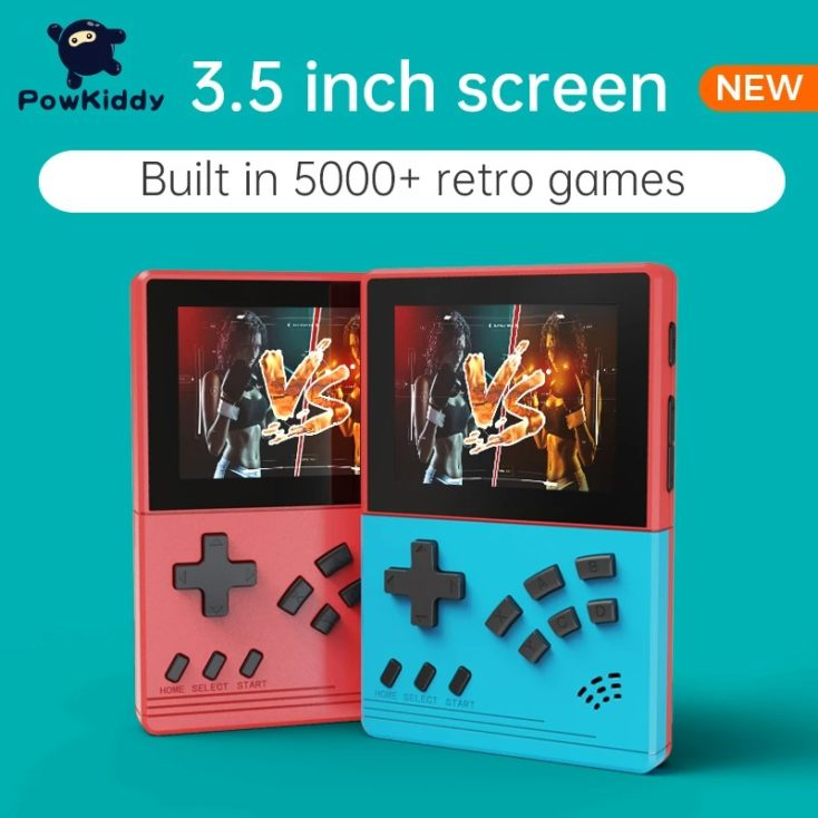 10000+ jogos】POWKIDDY V2 Pocket Retro Game Console Suporte 10+ Simuladores Handheld Game Player Kids Gift