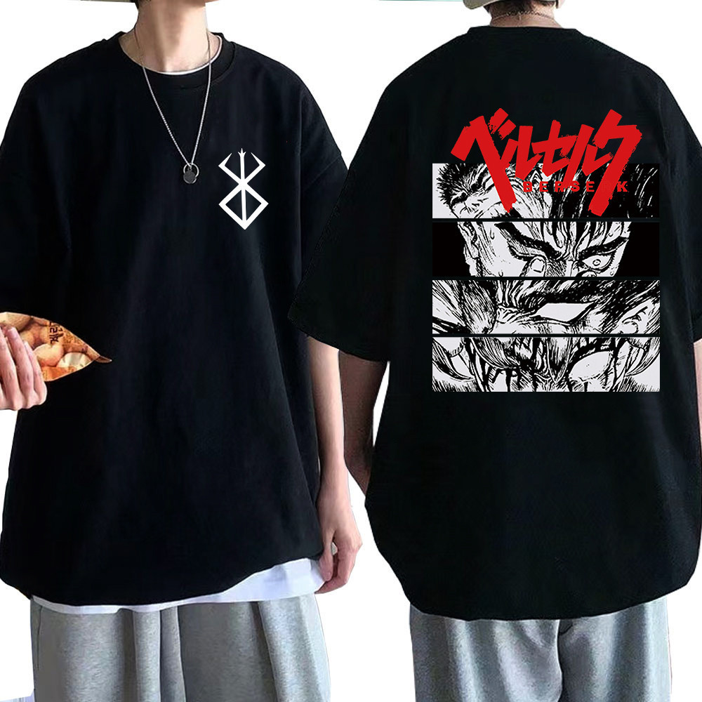 Camiseta sized Anime Berserk  Japonês Hip Hop Camisa  Lançamento 2024 Blusa trendbox mania