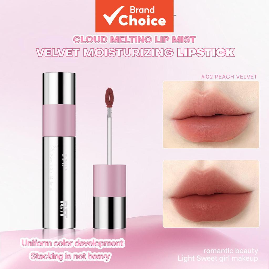 RMT Cloud Melting Lip Mist | Acabamento Aveludado Fosco | Cabeça de Pincel de Suporte Multiuso | Duradouro e Sem Manchas