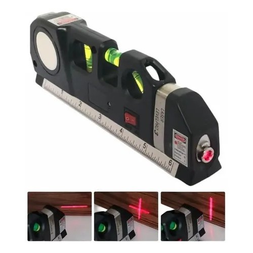 Nivel a Laser com Trena de 2,5m e Regua Nivelador Digital de Alta Precisao 8m Projecao Horizontal Vertical Cruz