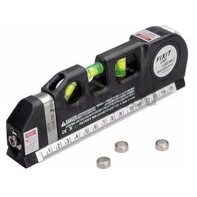 Trena 3 Bolhas Nivelador Laser Horizontal Vertical