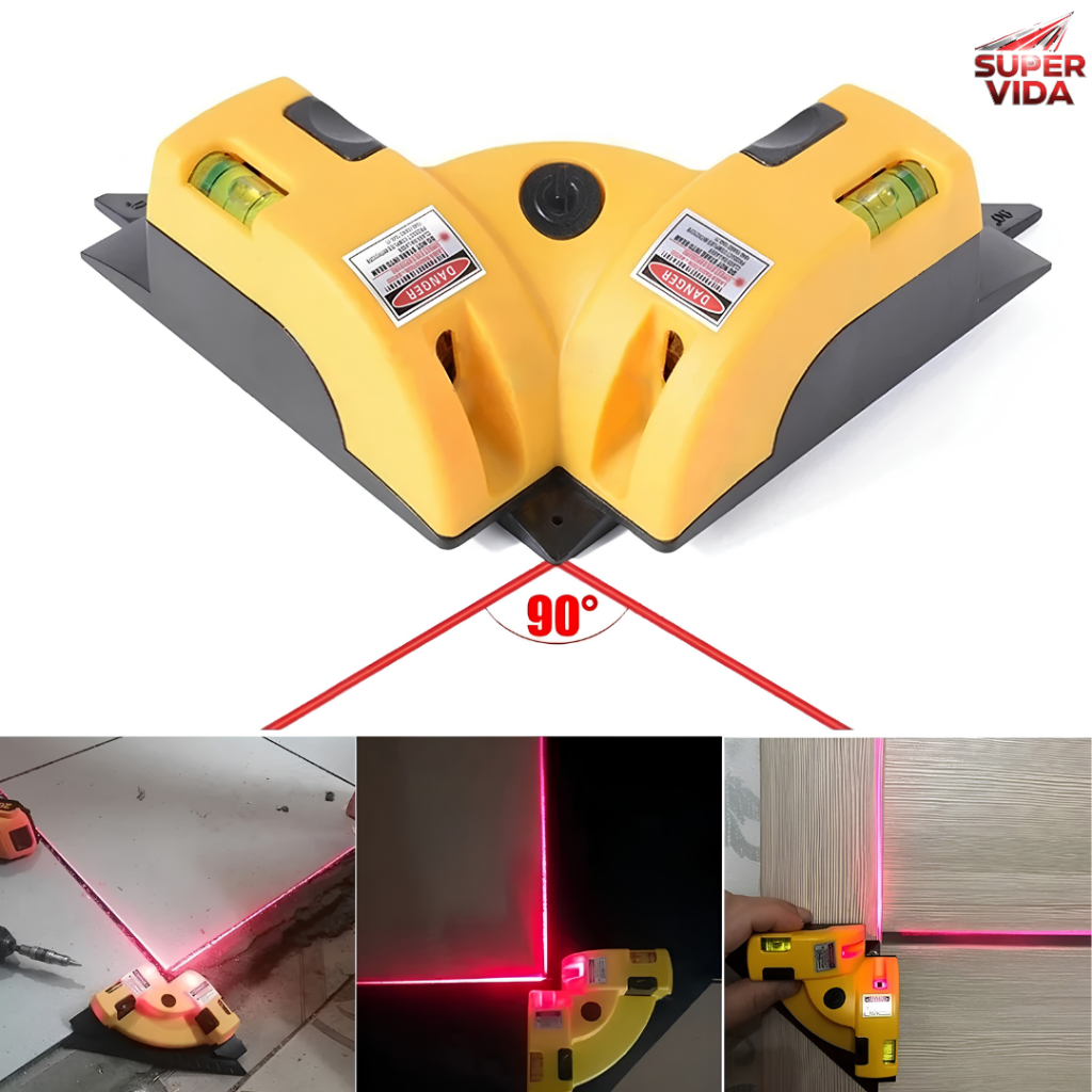 Nível Digital laser profissional 2 Linhas 90° Horizontal Vertical Esquadro Prumo 16M para Montagem