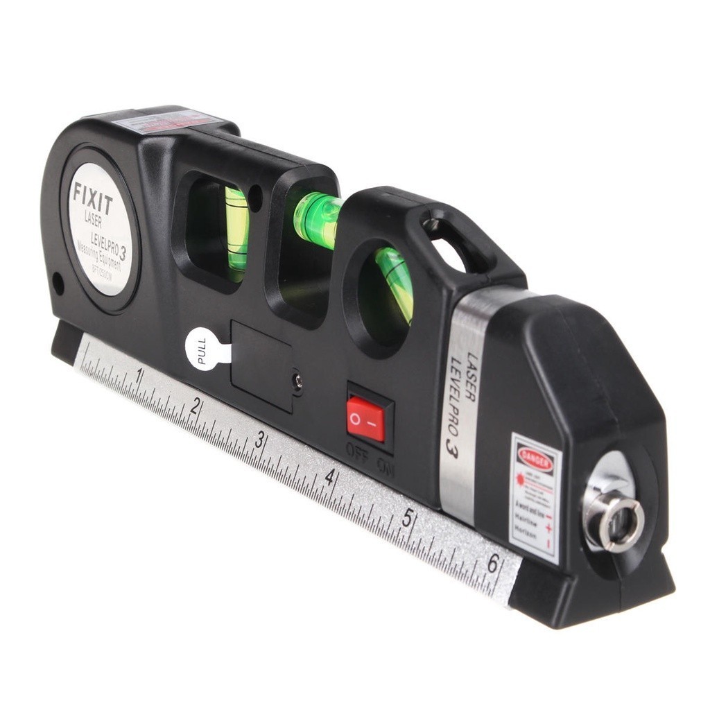 Nível Laser Trena Profissional 3 Pontos Linhas Horizontal Vertical Level Pro3 Estágios Nivelador