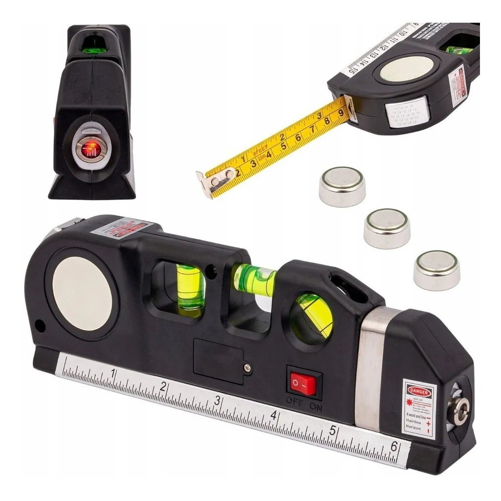 Nível Laser Profissional Trena C/ Tripé Horizontal Vertical Nivelador a laser