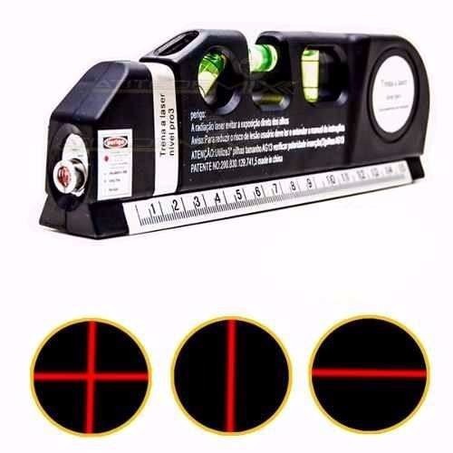 Nível Nivelador Laser Trena 3 Bolhas Horizontal Vertical