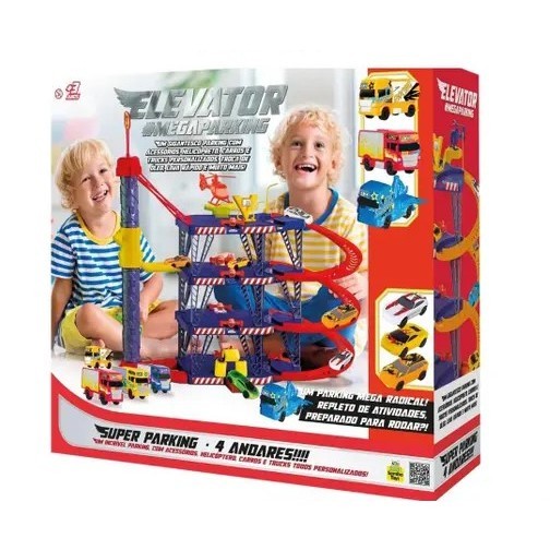Elevator Mega Parking Carrinho Pista Radical Samba Toys