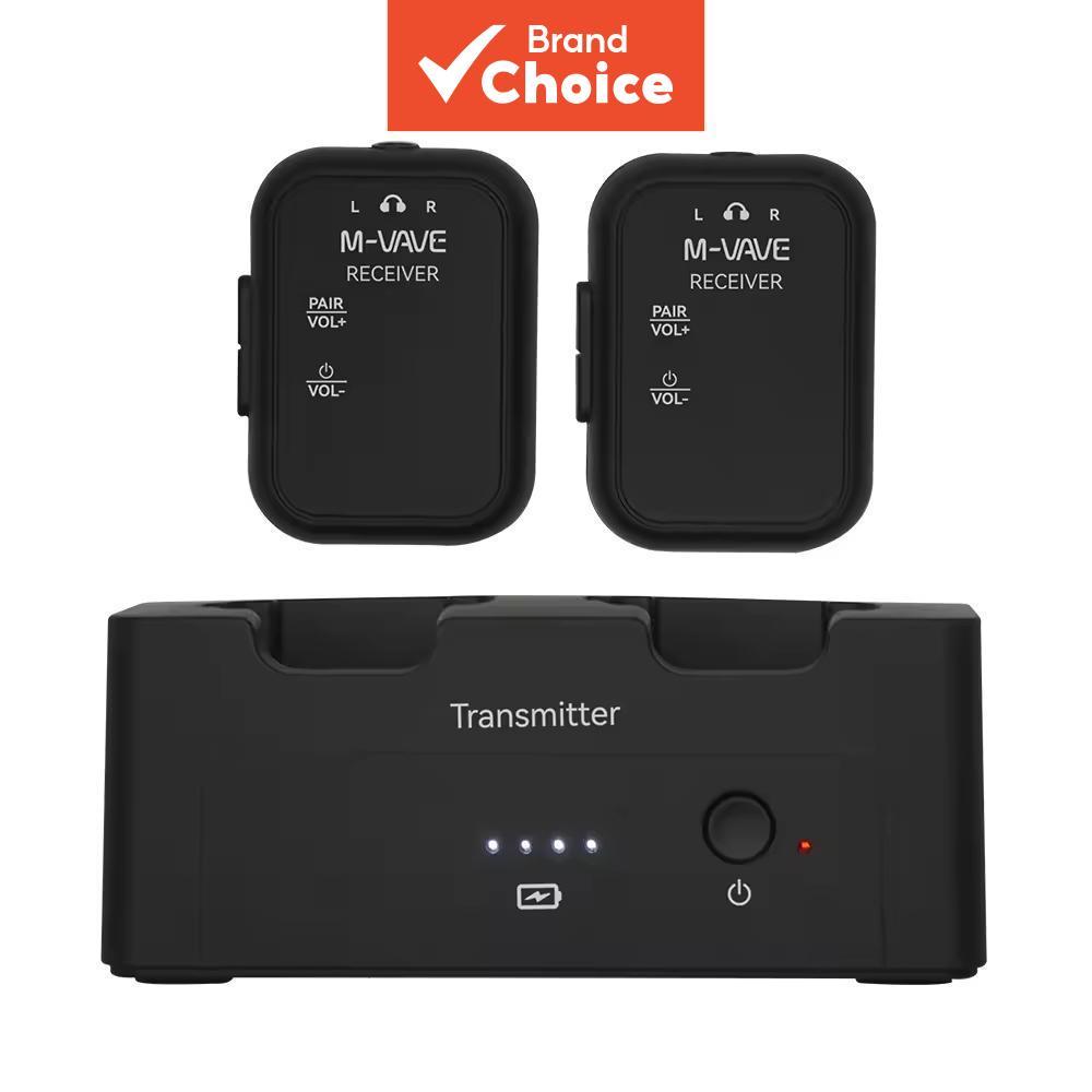 M-VAVE WP-12 Um para Dois Sistema de Transmissão de Retorno de Ouvido Sem Fio 24bit/48KHZ Transmissor Receptor com