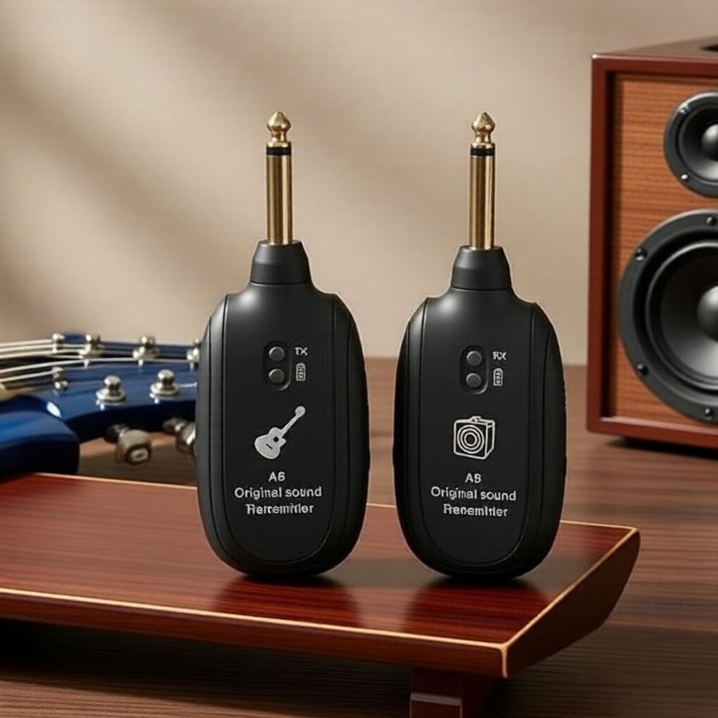 Sistema de Guitarra Sem Fio Miwayer A8 2.4GHz: 24 bits/48kHz, baixa latência, recarregável para guitarra elétrica e