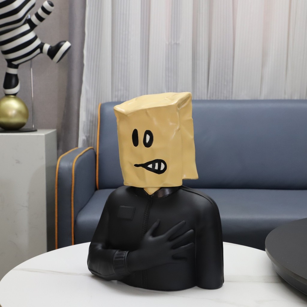 AFYC European-style, minimalist abstract sculpture of a masked figure, resin ornament for living room, bedroom, entryway
