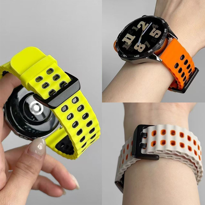 Pulseira de Silicone para Amazfit Huami Cheetah Pro Balance 2 Round Bip 6 5 GTR 4 3 2 Pro 47mm Stratos Pulseira Esportiv