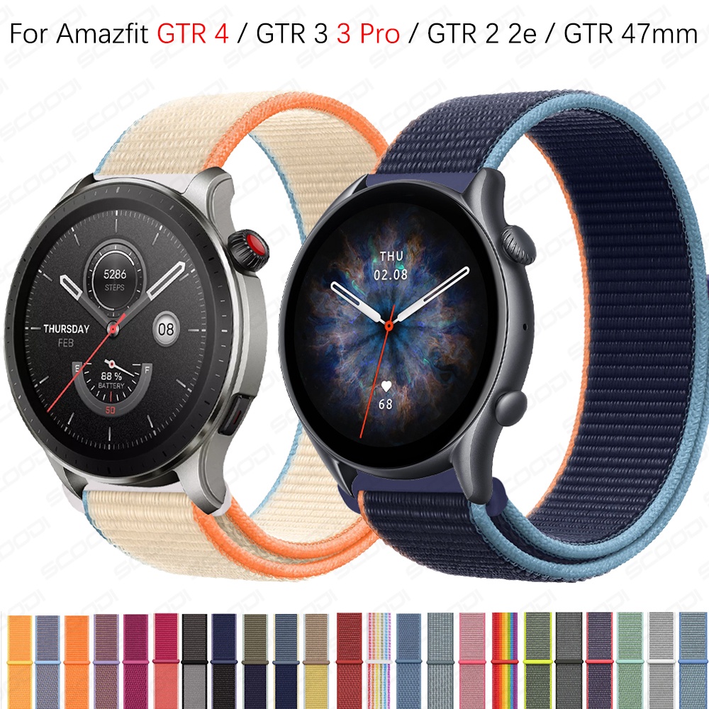 Bracelete De Nylon De 22mm Para Huami Amazfit GTR 4/3 Pro/2/2e/47mm Acessórios De Pulseira