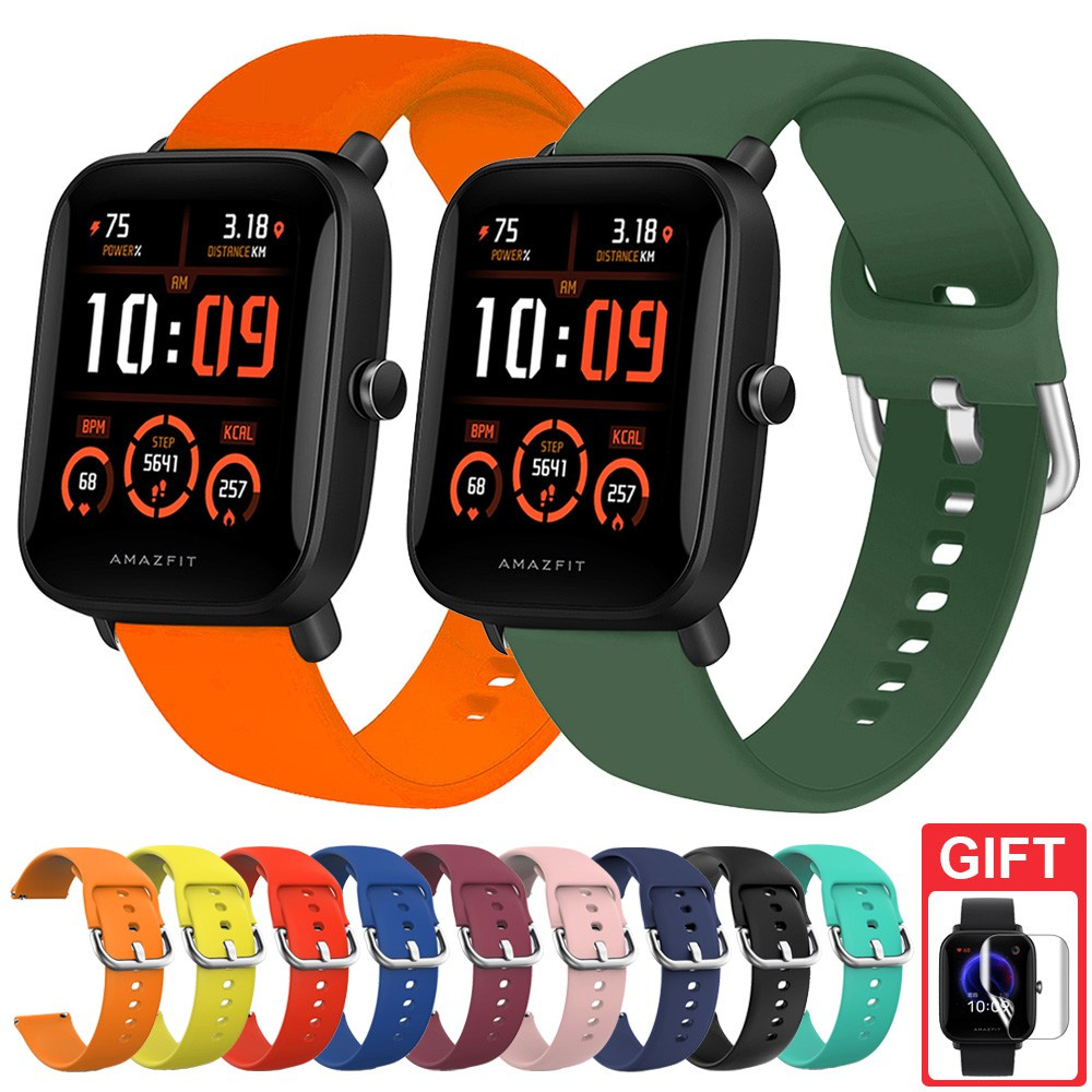 20mm Substituição Pulseira De Silicone Para Xiaomi Huami Amazfit Bip U Pro S Lite GTS 3 GTS 2 Mini GTR 42mm