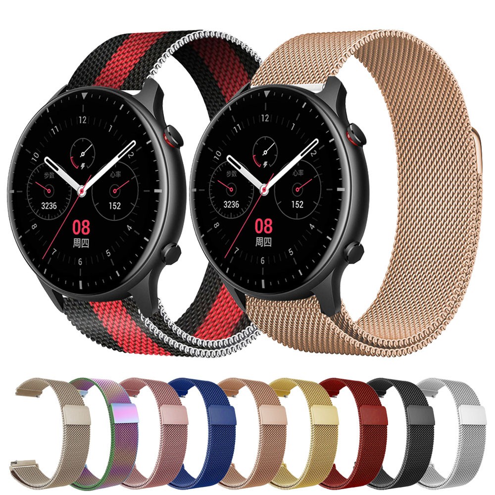 Pulseira De Aço Inoxidável De 22 Mm Para Huami Amazfit GTR 4 3 Pro GTR2 / Balance 2 3 Ultra / Cheetah Pro / Pace