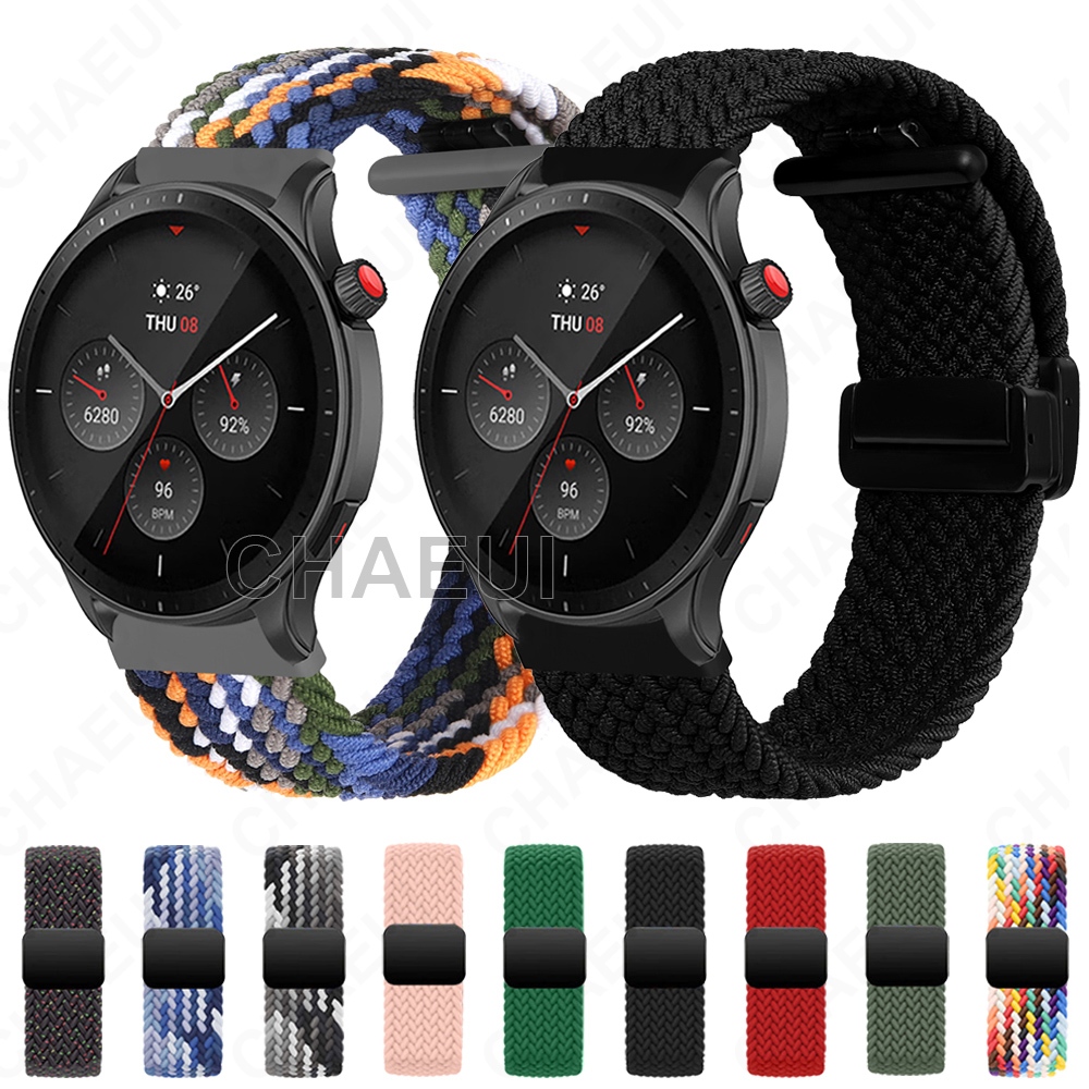 Acessórios De Pulseira De Fivela Magnética De Nylon Tecido Para Huami Amazfit GTR 4 3 Pro 2 / Balance 2 3 / Cheetah Pro
